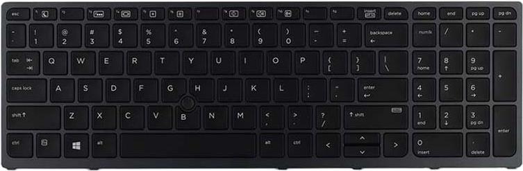 HP Backlit keyboard assembly (Belgium) (848311-A41)