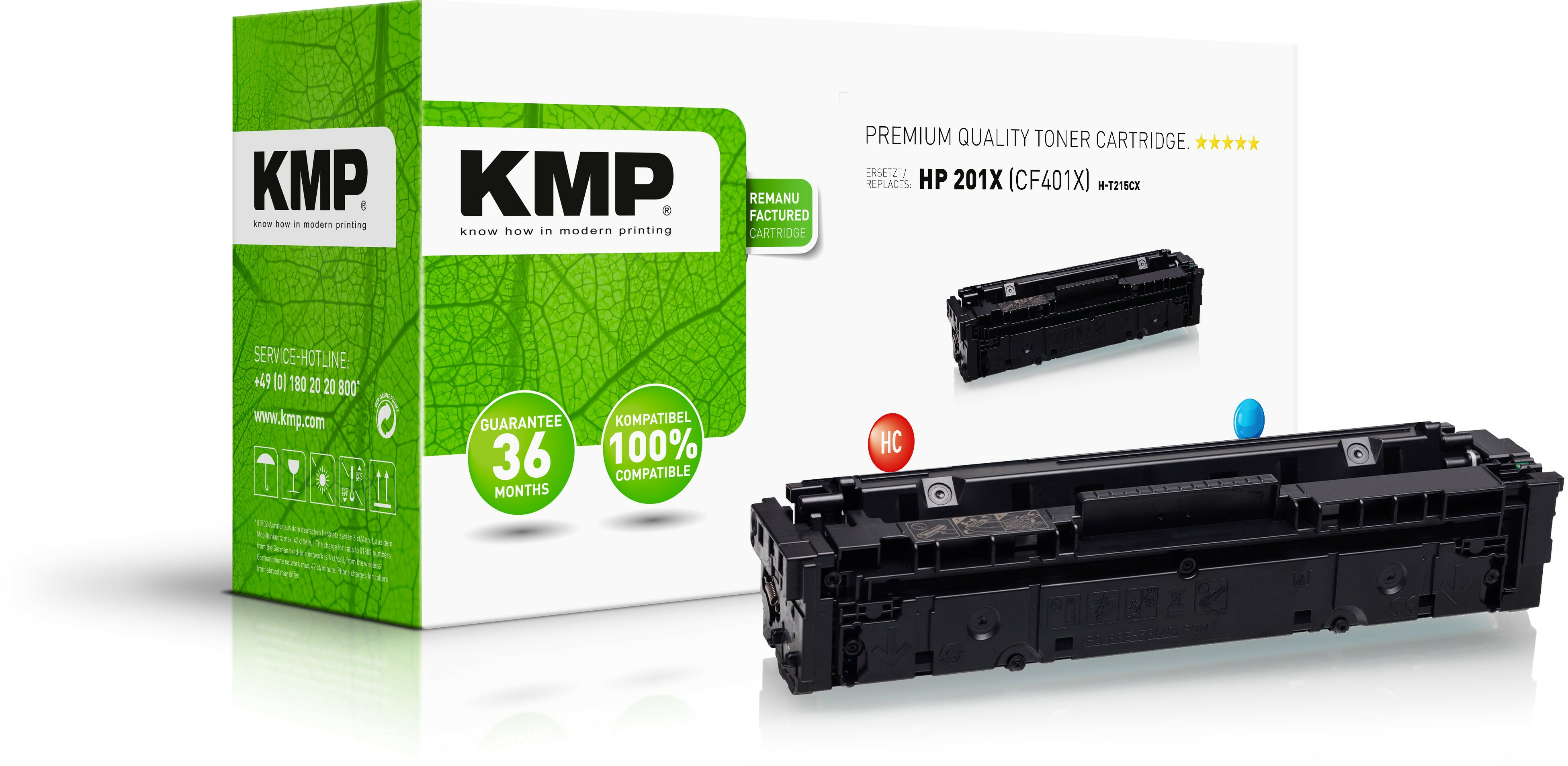 KMP H-T215CX Tonerpatrone Cyan