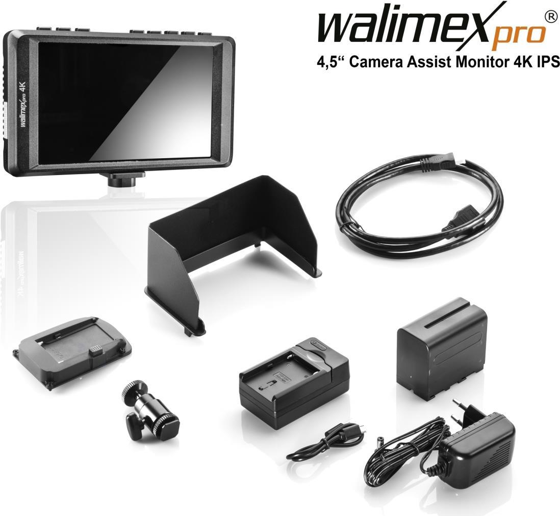 Walimex pro 4.5" Camera Assist Monitor 4K IPS Set (22030)