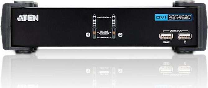 ATEN CubiQ CS1762A KVM-/Audio-Switch USB 2 Anschlüsse 