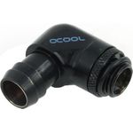 Alphacool HF 13mm (1/2") Schlauchanschluss 90° drehbar G1/4 mit O-Ring - Deep Black (17139)