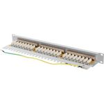 Lanberg Patchpanel 24-Port 1U 19" Cat. 6A FTP geschirmt grau (PPSA-1024-S)