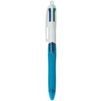 BIC 4 Colours Grip Druckkugelschreiber 0,4 mm Mittel Blau/Weiß