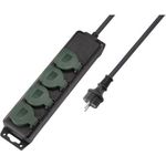 SY-5145340 Steckdosenleiste ohne Schalter Schwarz Grün Schutzkontakt (SY-5145340)