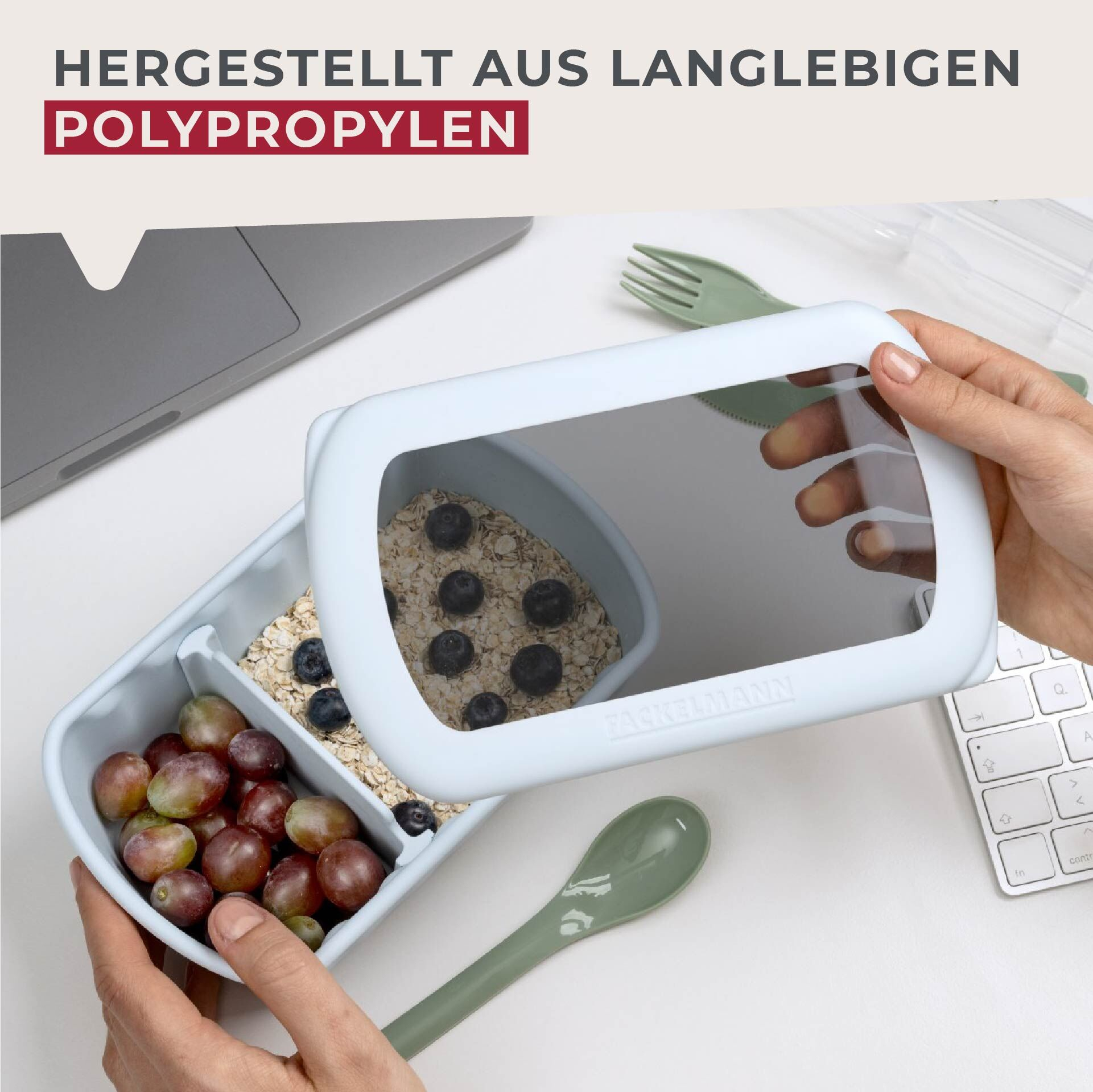 FACKELMANN Flexibox Be The Move Brotdose 1 l 3-teilig Hellblau
