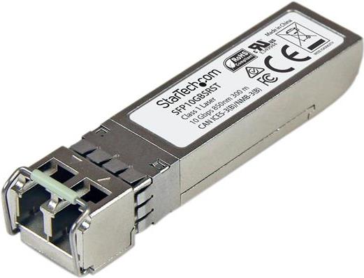 StarTech.com SFP-10GBASE-SR-ST Transceiver Modul (SFP+ Module, 10GBase-SR Cisco kompatibel, Glasfaser, 850nm, LC Multimo