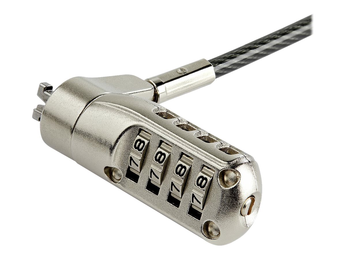 StarTech.com LTLOCKNANO Sicherheitskabelschloss 2 m Kombinationsschloss Schwarz, Silber