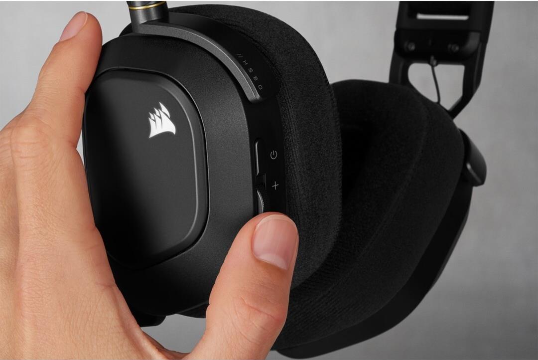 Corsair HS80 RGB Wireless Gaming-Headset, Schwarz