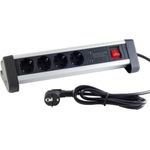 S-Conn 60317 Innenraum 4AC-Ausgänge 1.5m Schwarz - Weiß Verlängerungskabel (60317)