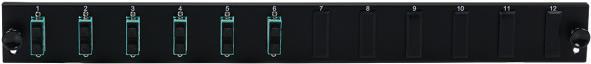EFB-Elektronik Bestückte 12 Port Frontblende mit 6 x SC Duplex Kupplung OS2 vertikal, schwarz Hersteller: EFB Elektronik (SB-FP-S-6SC-D-V-OS2)