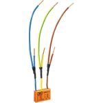 Obo Bettermann ÜSM-A-2. Nominale Stromabgabe: 16 A, Spitzenstrom-Common-Modus: 6000 A. Produktfarbe: Orange. Gewicht: 22 g, Breite: 210 mm, Tiefe: 36 mm. Zertifizierung: CE (5092460)