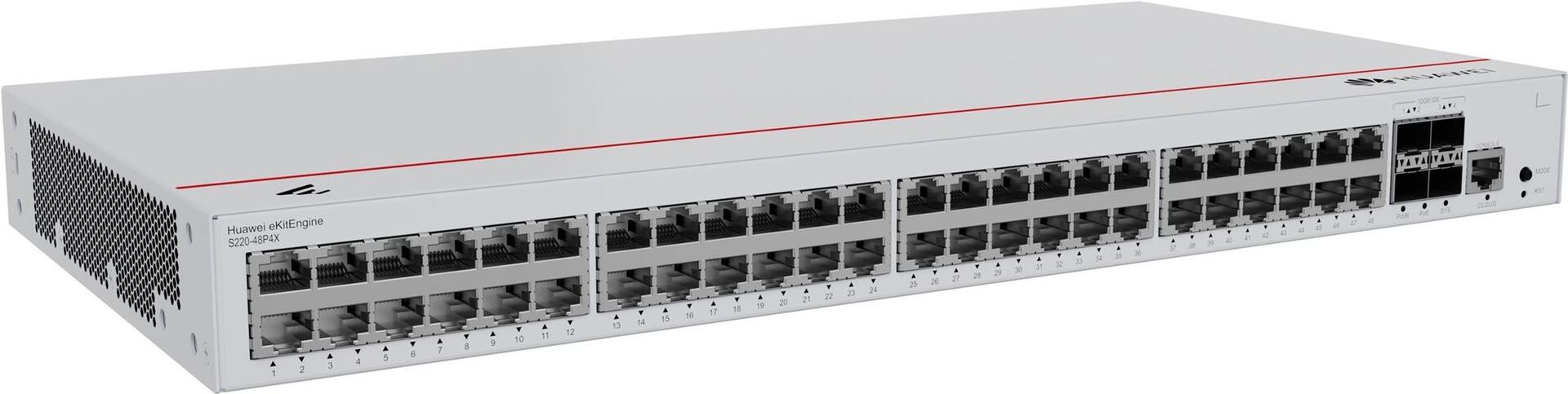 Huawei S220-48P4X Gigabit Ethernet (10/100/1000) Power over Ethernet (PoE) 1U Grau (98012378)