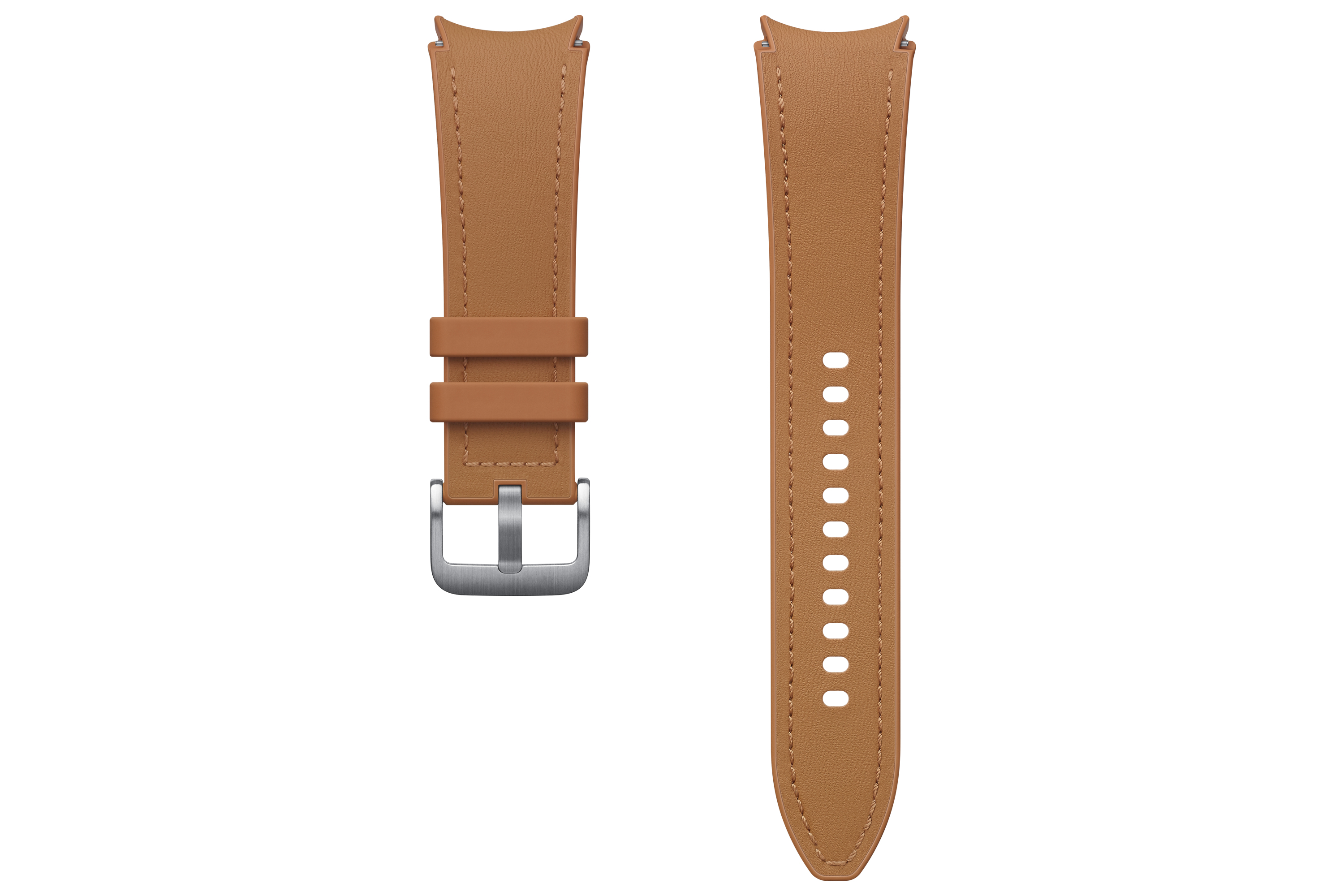 Samsung ET-SHR96 Hybrid Eco-Leder Uhrenarmband M/L für Galaxy Watch4/5/6 Kamelhaarfarbe