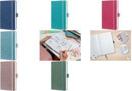 sigel Notizbuch Jolie Flair, Kunstleder, DIN A6, himmelblau 95 x 150 mm, liniert, 80 g/qm weißes Papier, Kunstleder - 1 Stück (JN118)