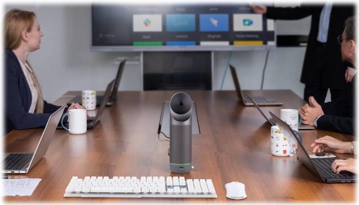 Kandao Meeting 360 Pro Videokonferenzkamera Full HD 360° 8 Mikrofone Grau, Schwarz