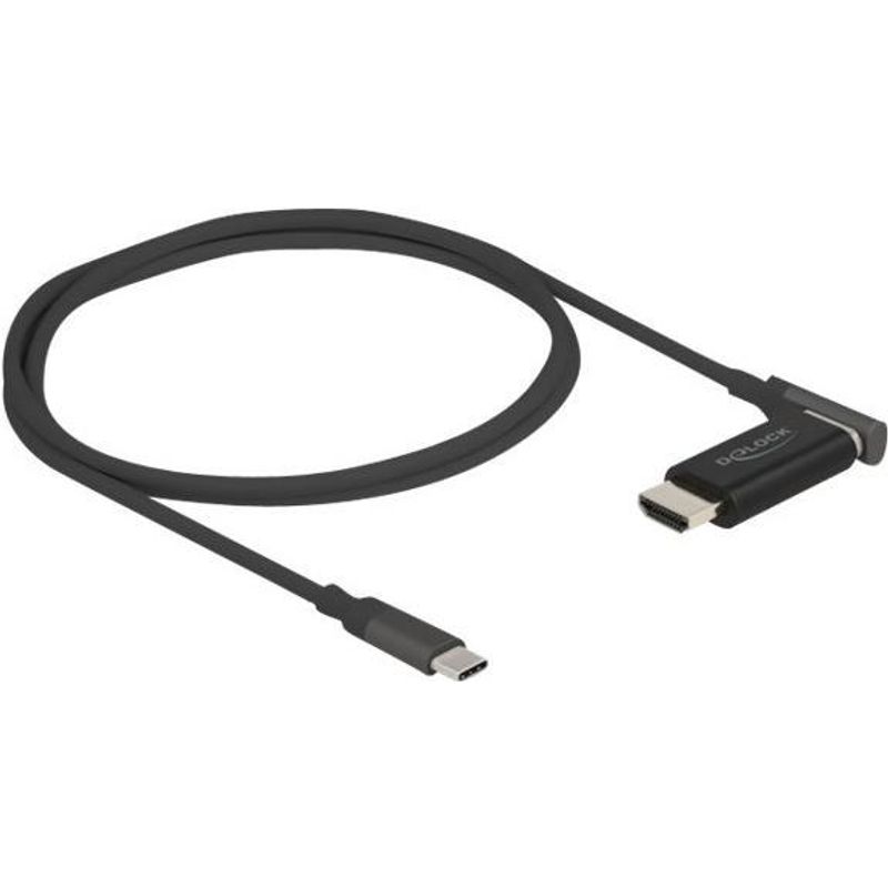 Delock Adapterkabel USB-C männlich bis HDMI männlich angled, detachable and  magnetic 66685