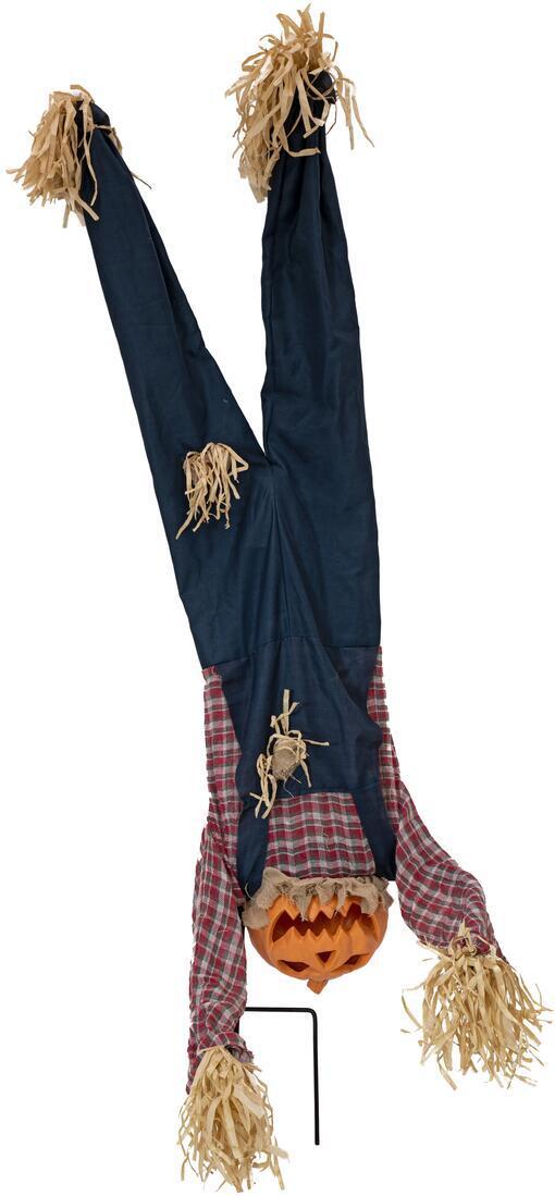 EUROPALMS Halloween Bodenstecker Figur Kürbismann kopfüber, animiert, 153cm (83316149)