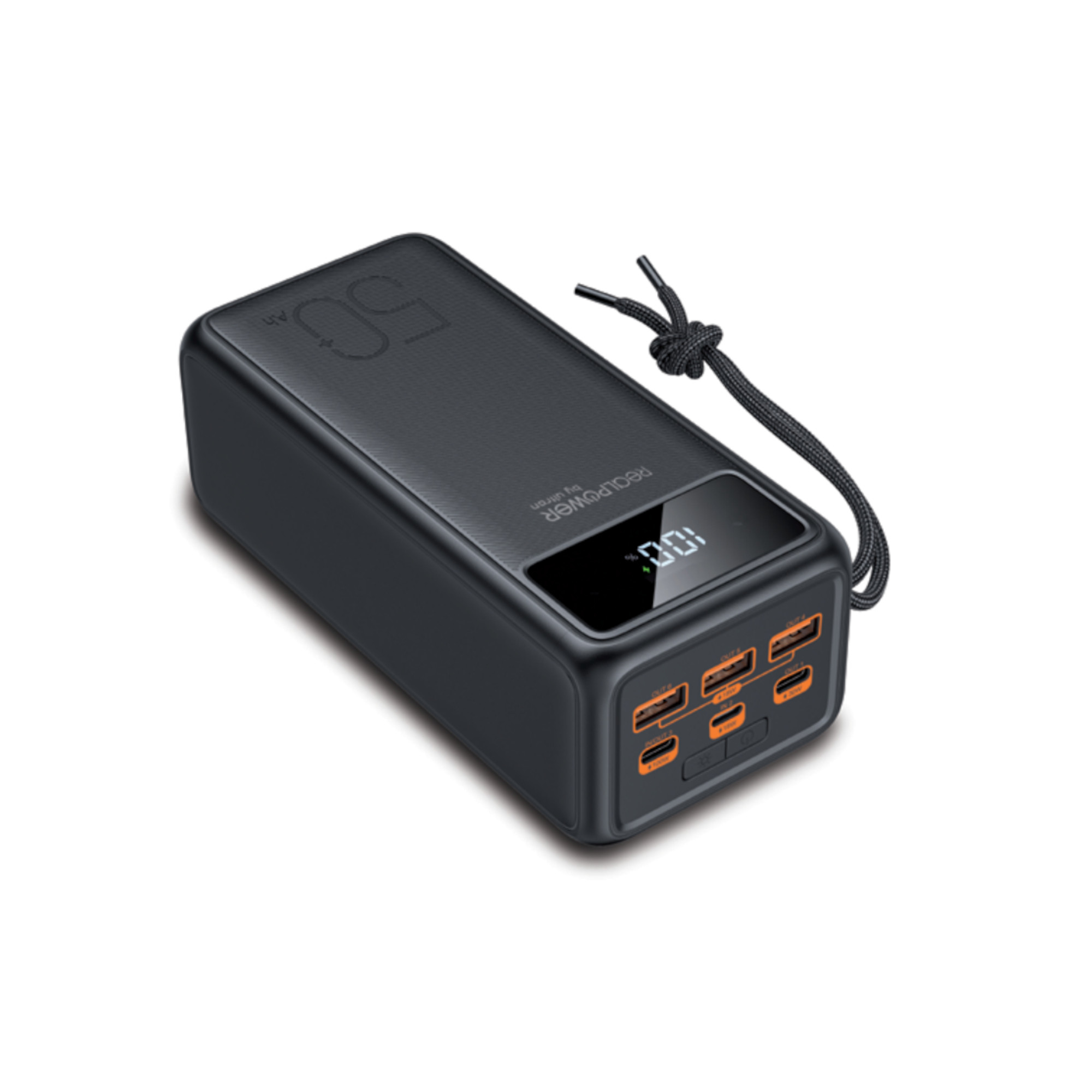 RealPower PB-56000 Pro 56000 mAh Powerbank Schwarz