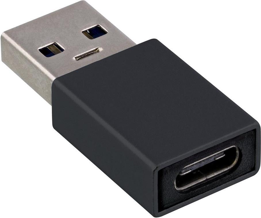 InLine OTG USB-Hub USB-C zu 3x USB-A und 2x USB-C, USB 3.2 Gen 1, mit Netzteil, Schwarz
