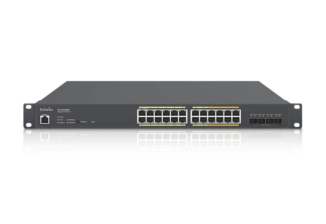 EnGenius ECS2528FP Managed L2+ Netzwerk-Switch 28 Ports PoE Schwarz