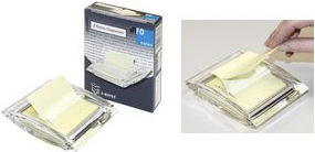 inFO notes Z-Notes Haftnotizen-Spender, Acryl, unbestückt transparent, quadratisch, für Z-Notes im Format 75 x 75 mm - 1 Stück (5647-00)