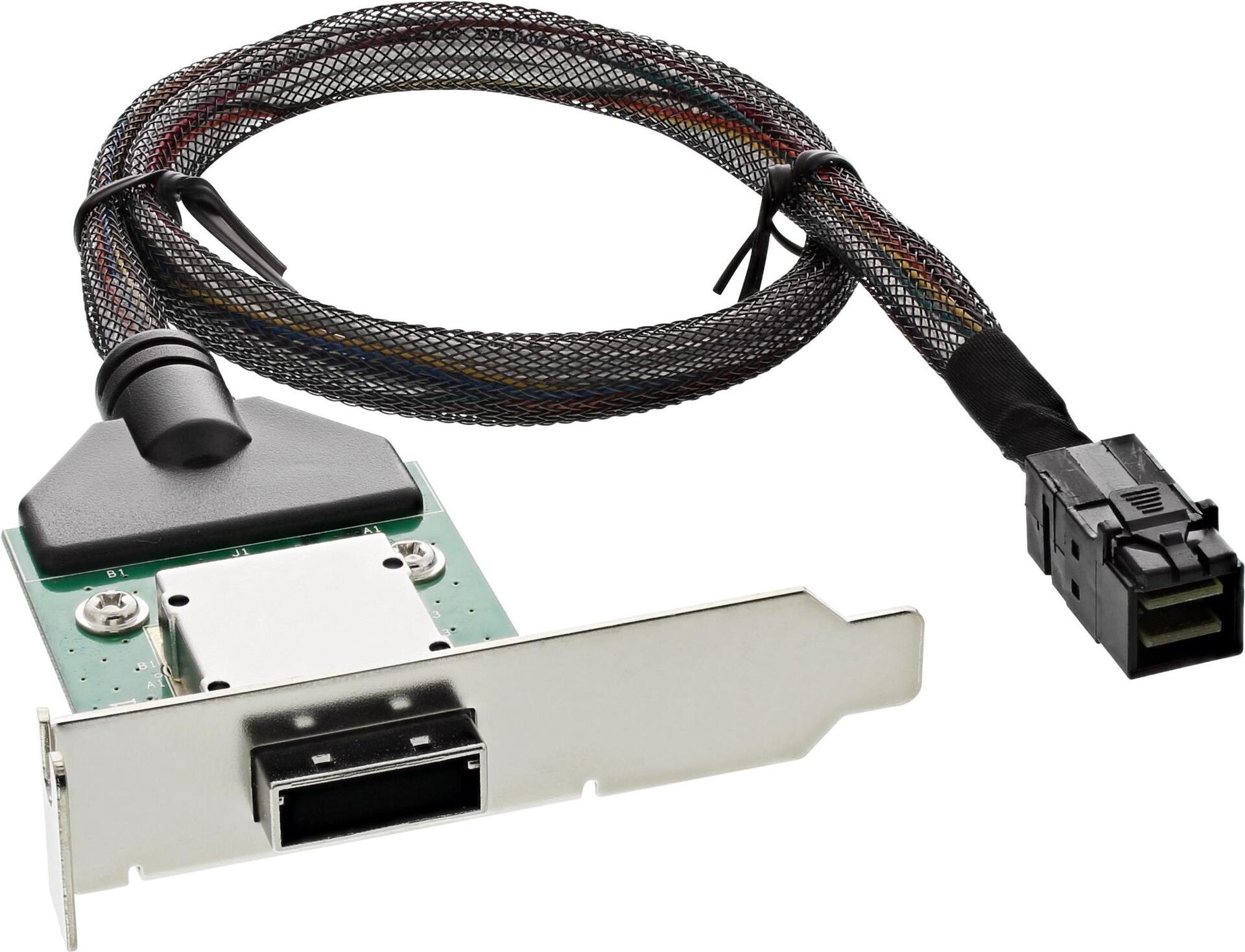 InLine SAS HD LP PCI Slotblech m. Kabel (27656C)
