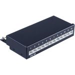 shiverpeaks ®-BASIC-S--Mini Patchpanel/ Patchfeld Cat.6A, geschirmt 500 MHz, Desktop Gehäuse 12-Port schwarz (BS75076)