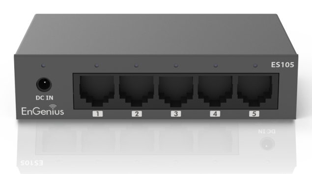 EnGenius ES105 Unmanaged Switch 5-Port Gigabit Ethernet Schwarz