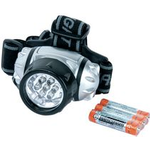 BRÜDER MANNESMANN LED-Stirnlampe, schwenkbar, mit 7 LEDs in Blisterverpackung, 3 Leuchtstärken: 1, 3 oder 7 LEDs, - 1 Stück (M30640)