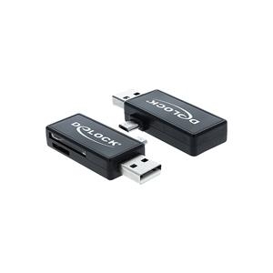 Delock Micro USB OTG Card Reader + USB A Stecker (91731)