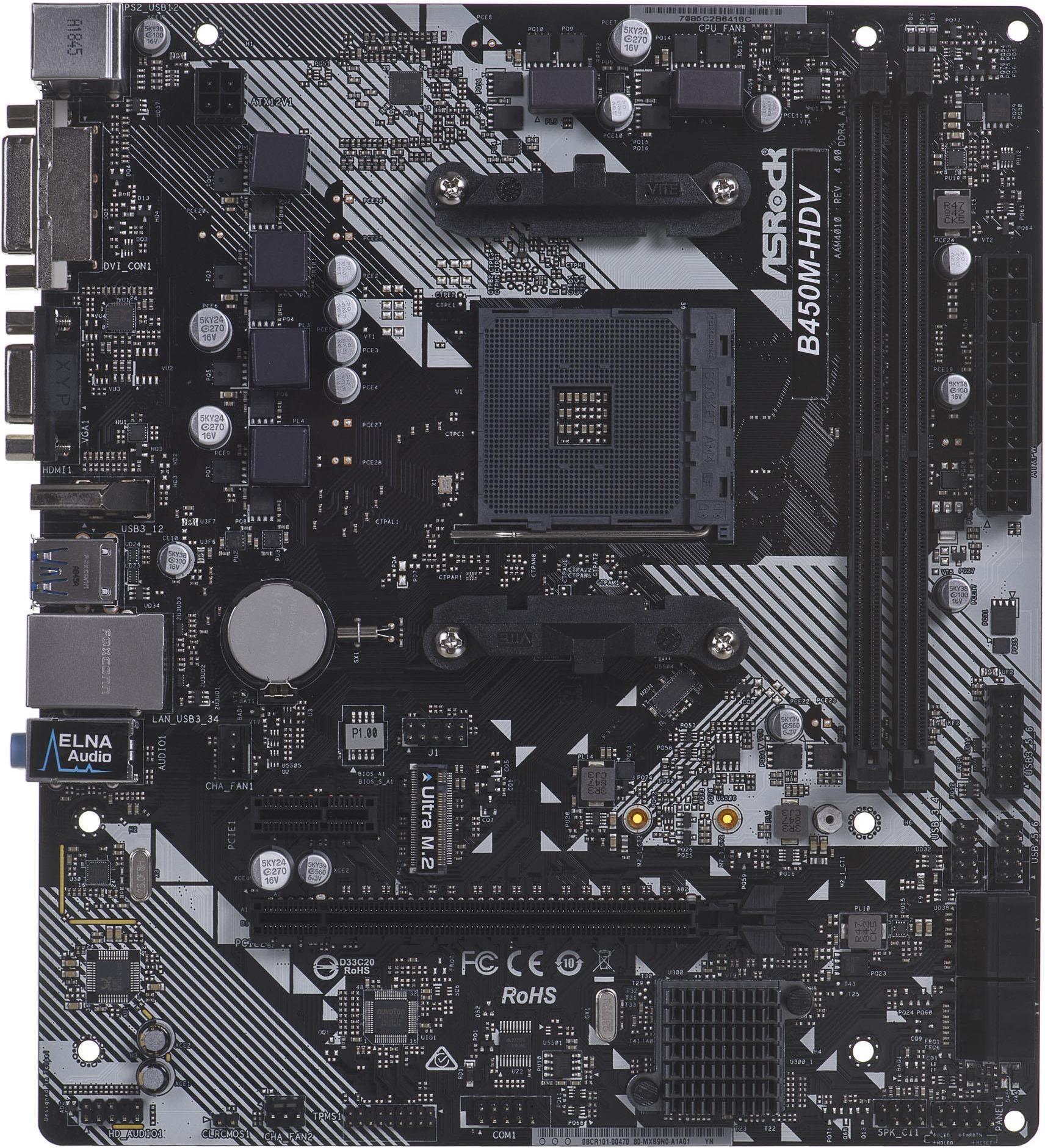 Asrock B450M-HDV R4.0 AMD Socket AM4 AMD Athlon 90-MXB9N0-A0UAYZ