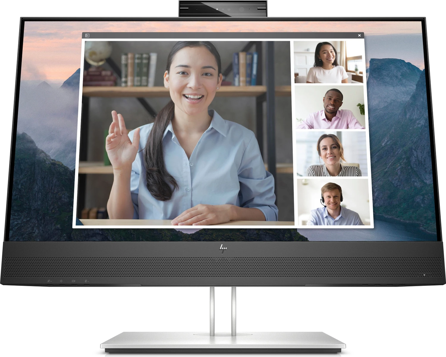 HP E24mv G4 23,8" Full HD IPS Monitor mit Webcam Schwarz/Silber (195122021795)