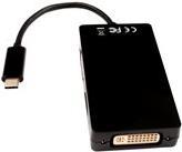 V7 Videoadapter USB-C männlich zu HD-15 (VGA), HDMI, DVI weiblich (V7UC-VGADVIHDMI-BLK)