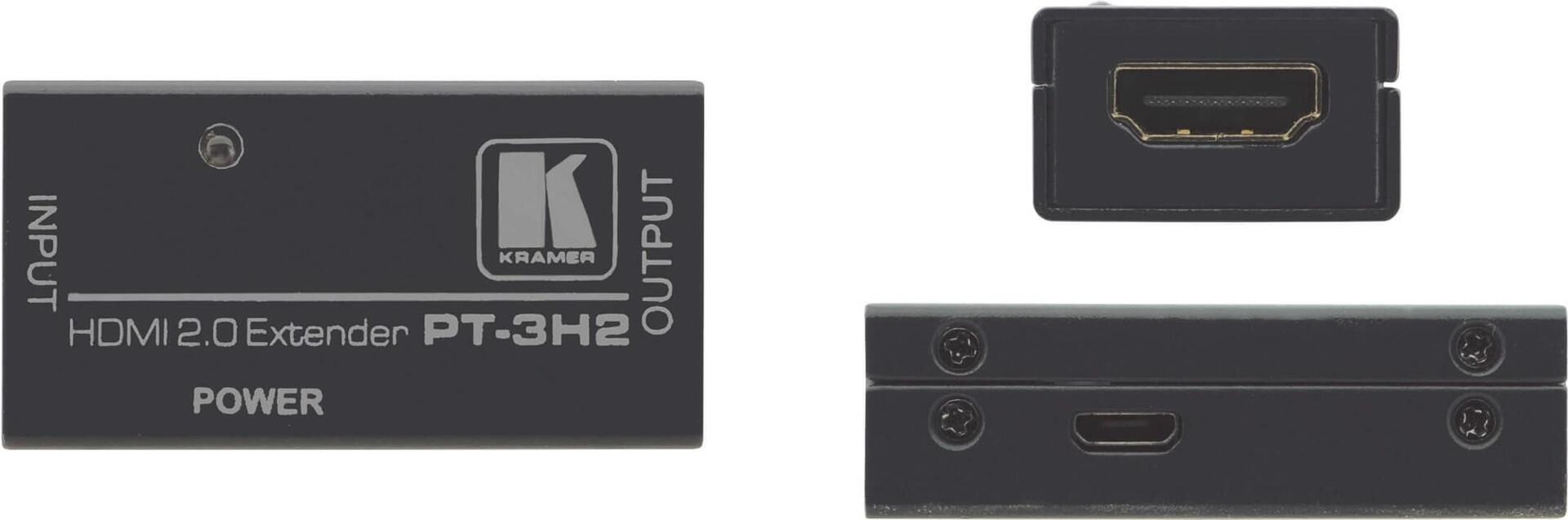 KRAMER PT-3H2 4K UHD HDMI 2.0 Extender bis zu 20m bei 4K 60Hz 45m bei 1080p 60Hz kann passiv verwendet werden 4,95Gbps max (50-003290)