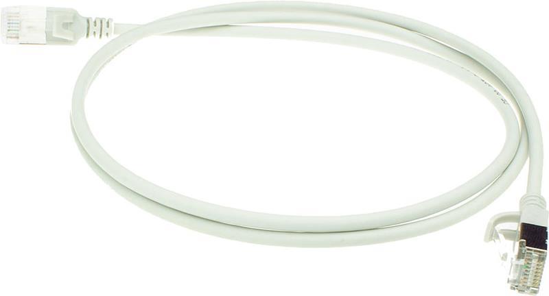 ACT Grey 1.5 meter LSZH U/FTP CAT6A datacenter slimline patch cable snagless with RJ45 connectors (DC7051)