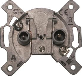 WISI Antennendose Durchgang DB07D 5-2150 MHz 14 dB Universal 2-Loch Unterputz