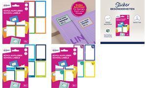 AVERY Buchetiketten, Papier, 48 x 70 mm, farbige Rahmen abgerundete Ecken, von Hand beschriftbar, permanent haftend - 1 Stück (SCHOOL8S)