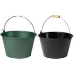 EDA Eimer, 15,5 Liter, Kunststoff, grün aus recyceltem Kunststoff, mit Henkel aus Metall - 1 Stück (010523 V.CA SX2)