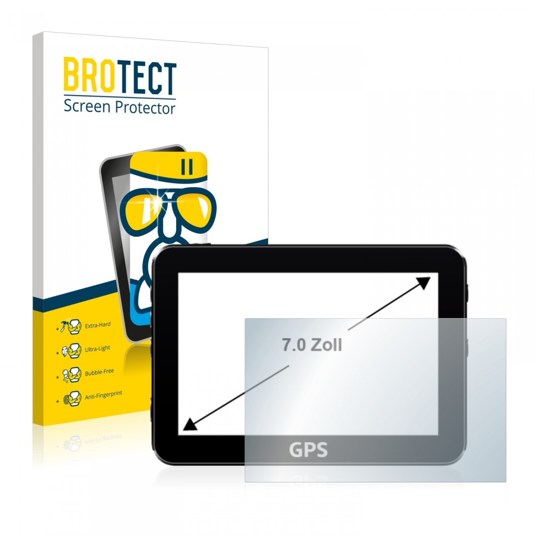 BROTECT AirGlass Schutzglas für Navigation 7" Transparent