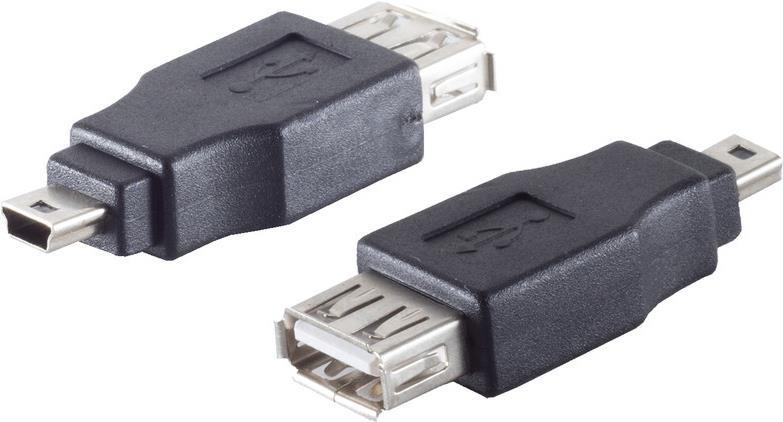 S/CONN maximum connectivity USB Adapter 2.0 Typ A Kupplung auf Mini USB B 5p Stecker (77051)
