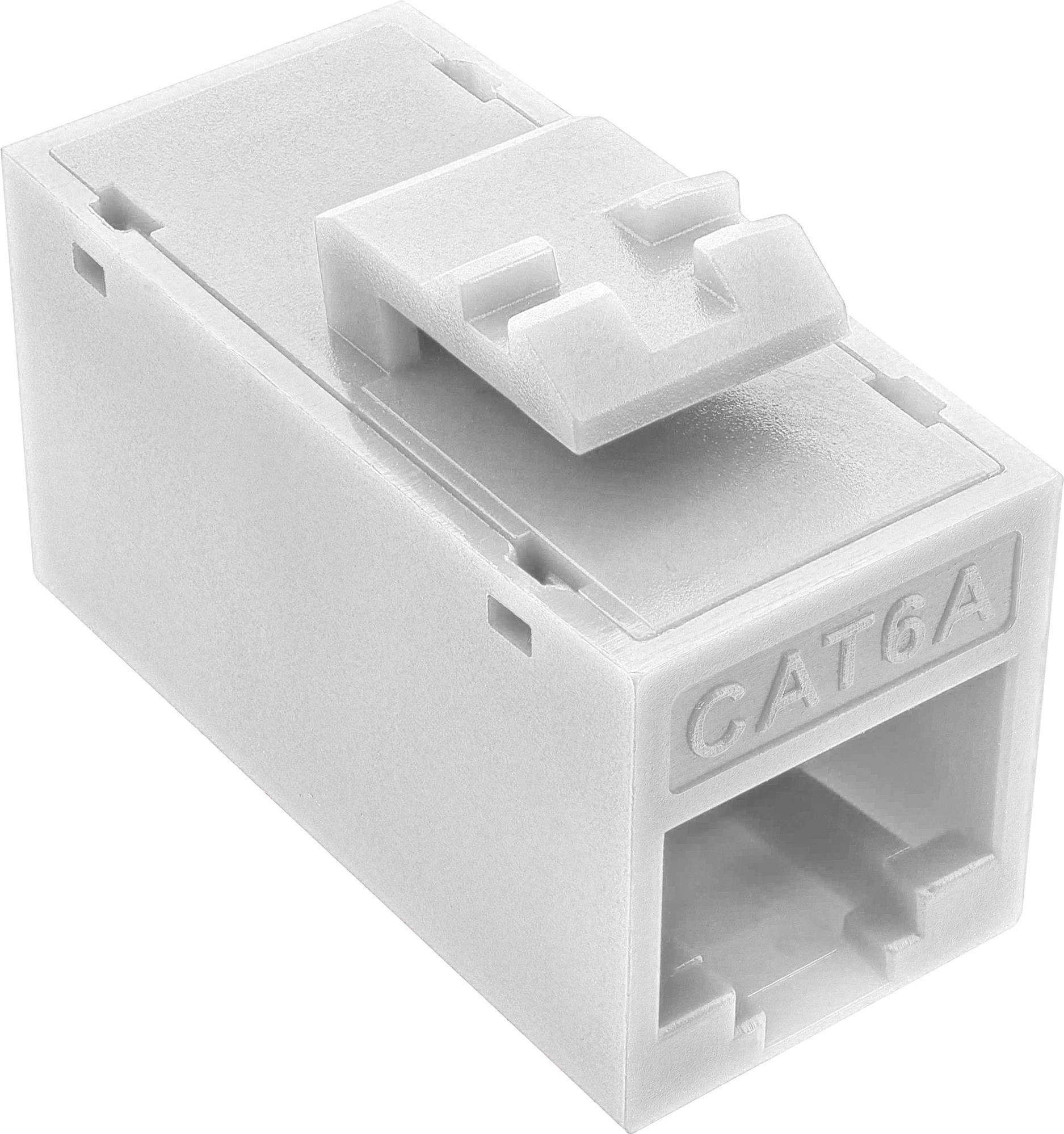 InLine 8er Pack Keystone RJ45 Buchse/Buchse ungeschirmt Cat.6A weiß (76217W)