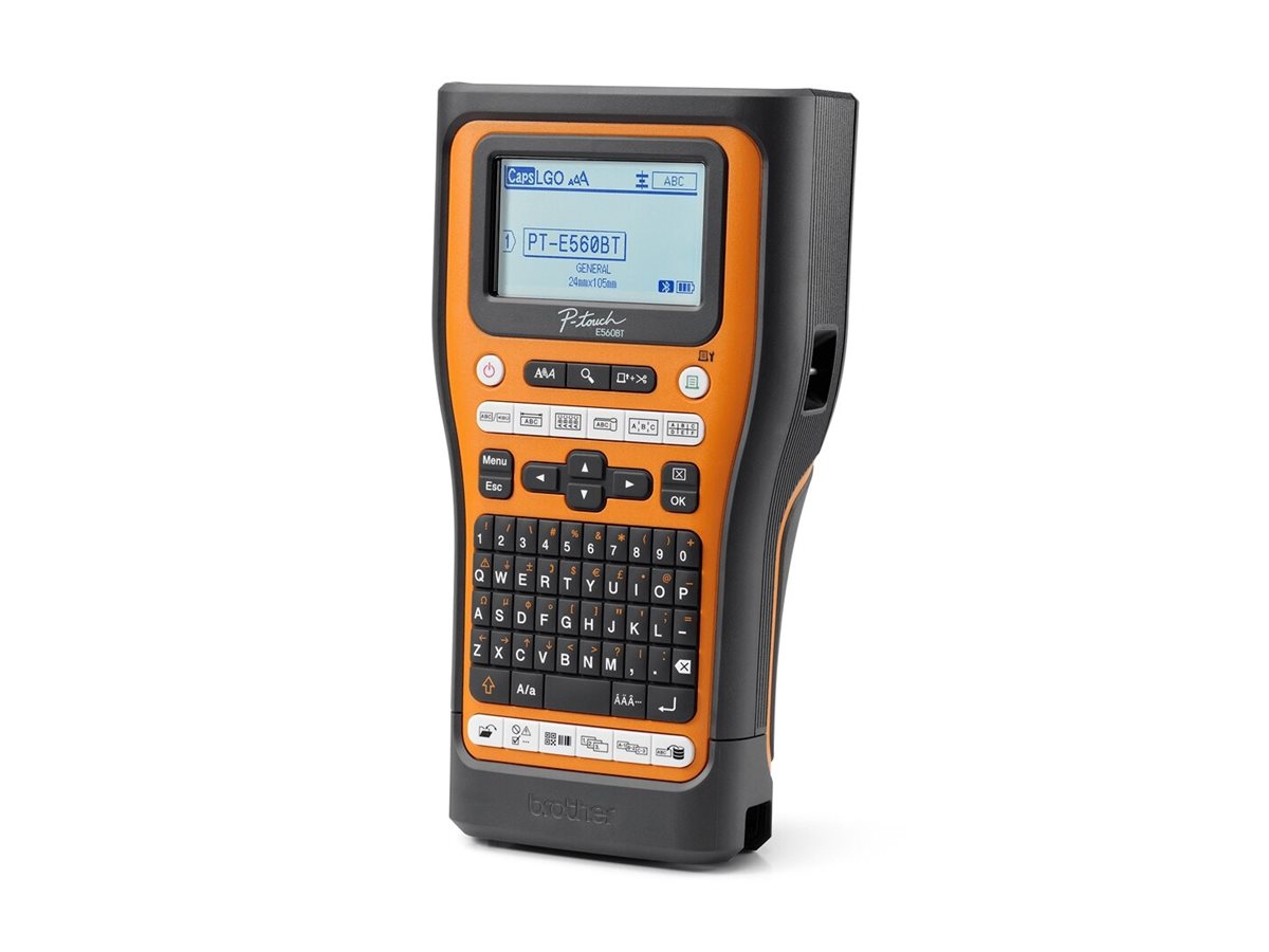 Brother P-Touch PT-E560BTVP Beschriftungsgerät Thermotransfer 180 dpi USB 3.0 Bluetooth Schwarz/Orange