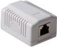 ACT Surface mounted box shielded 1 ports CAT6. Type: CAT6 Wall mountbox c6 1p shielded (FA6005)