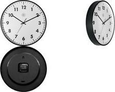 NEXTIME Wanduhr/Quarzuhr NXT STIL, Durchmesser: 400 mm Ziffernblatt weiß, Ziffern und Sekundenzeiger in schwarz, - 1 Stück (7317-V2)