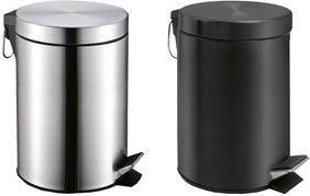 MOOR Tret-Kosmetikeimer MELINDA, 3 Liter, schwarz aus rostfreiem Stahl, mattschwarze Oberfläche, Fußpedal, - 1 Stück (M6121)