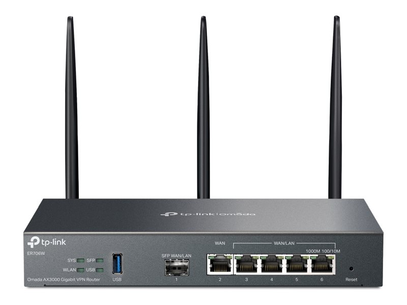 TP-LINK Omada ER706W Wi-Fi 6 Dual-Band Gigabit WLAN-Router Schwarz