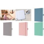 sigel Notizbuch Jolie Feel, Textil, DIN A5, liniert, rosa 152 x 203 mm, 100 g/qm weißes Papier, Hardcover mit Textil - 1 Stück (JN405)