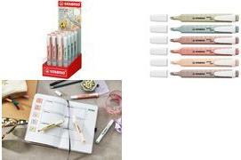 STABILO Textmarker swing cool NatureCOLORS, 16er Display Keilspitze, Strichstärke: 1,0 (275/16-9)