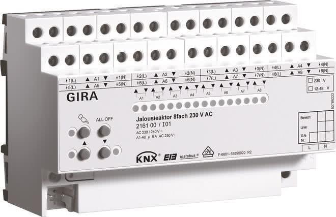 GIRA Aktor 216100 KNX/EIB Jalousie 8ach 230VAC REG (216100)