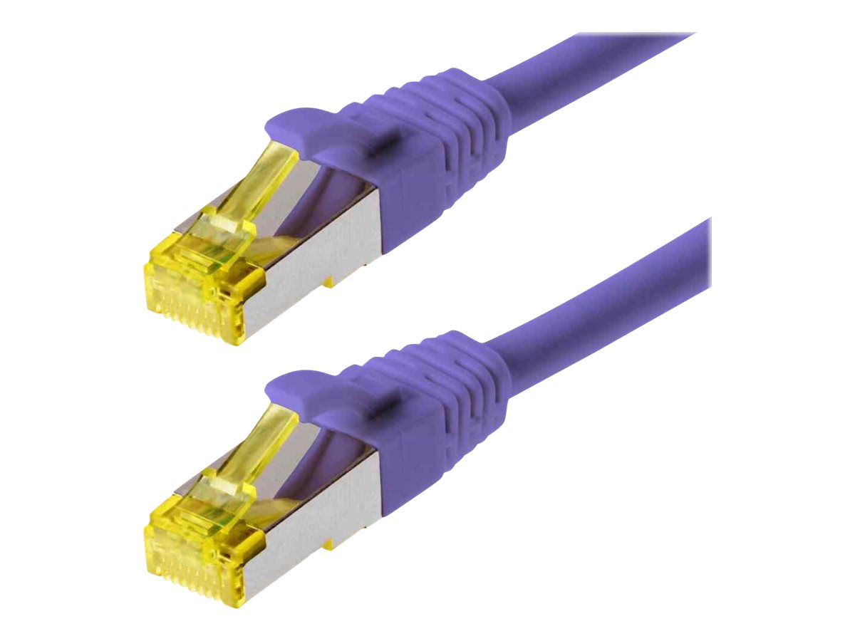 Helos Patchkabel S/FTP (PiMF) CAT 6a 20 m Vollkupfer Violett